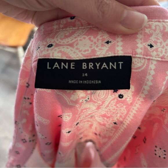 Lane Bryant Pink Safari Paisley Romper - Size 14 - Picture 9 of 10